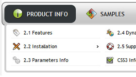 Modern Dark AJAX Menu Bar Template